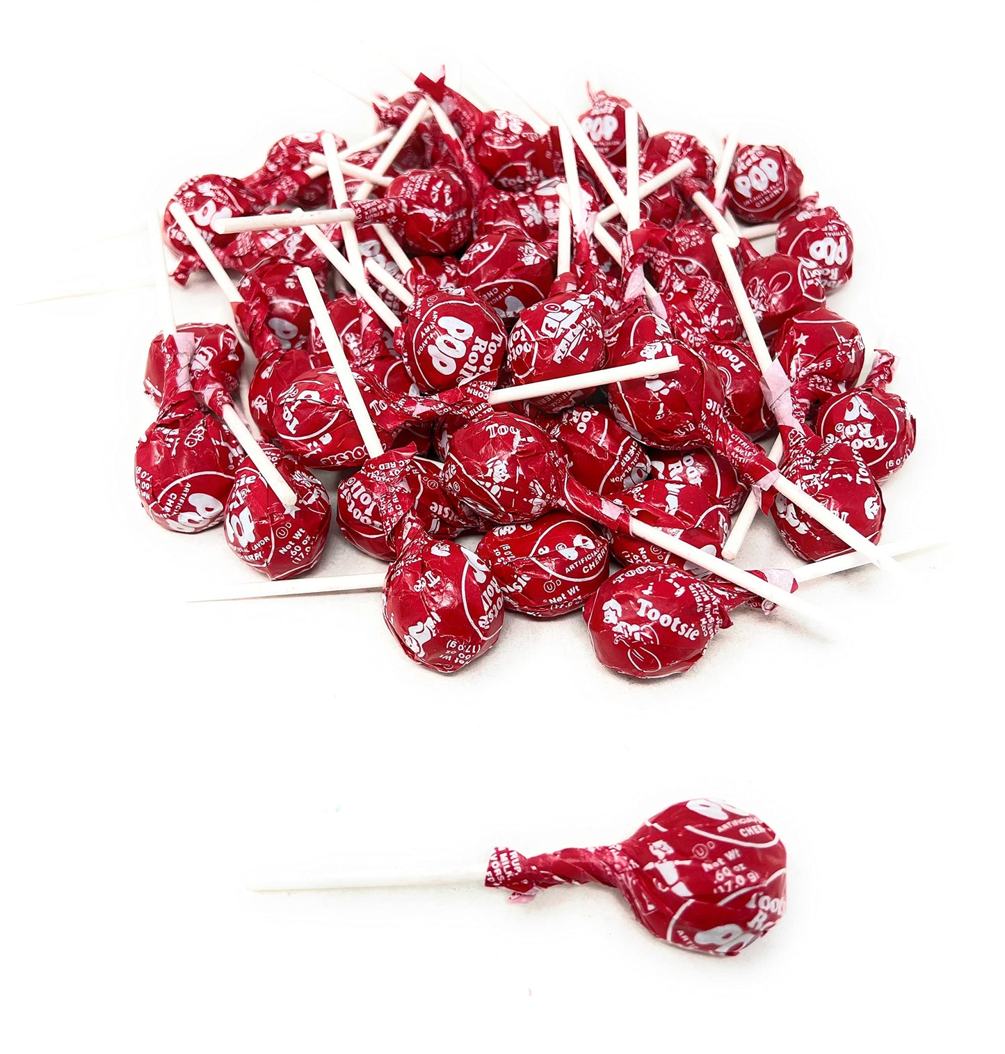 Halloween Cherry Red Tootsie Pops Bulk Candy 50+ Count Lollipops Suckers Variety Value Pack Aprox. 2.25 lbs (36 Oz)