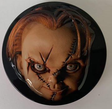 Boston America Childs Play Chucky Sour Cherry Candy cutting too - 1.2 Ounce Collectible Tin