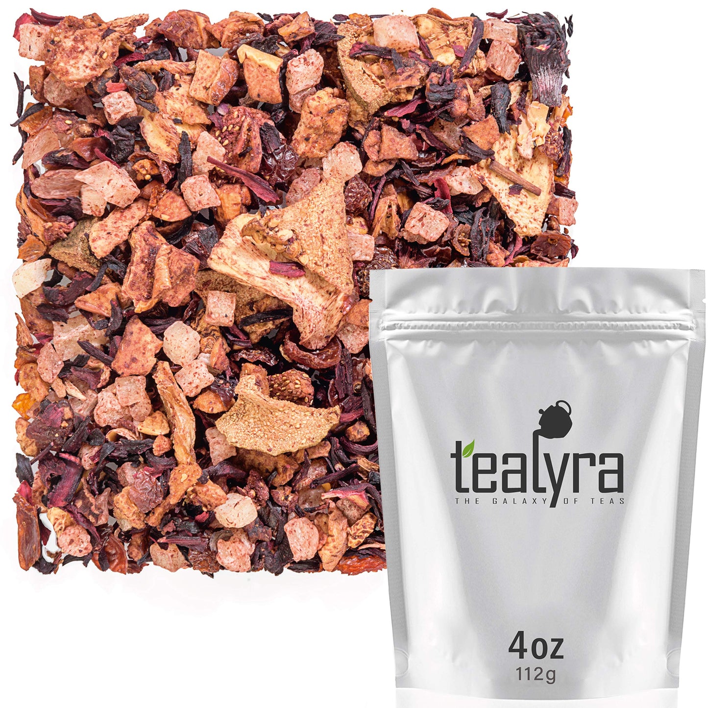 Tealyra Herbal Fruity Loose Leaf Tea - Pineapple, Hibiscus, Guava, Strawberry - Caffeine Free - 4 Ounce (Pack of 1)
