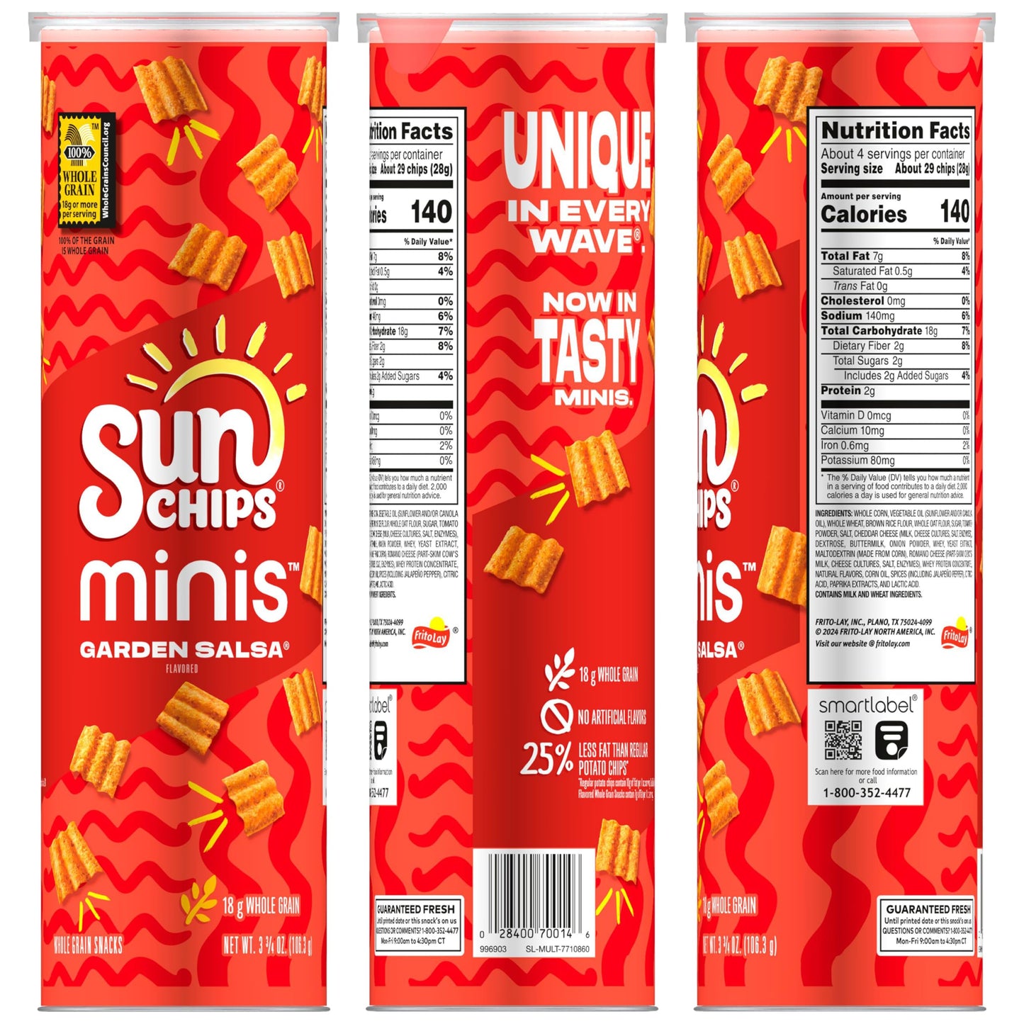 Frito Lay, Sunchips Minis Garden Salsa, 3.75 Ounce