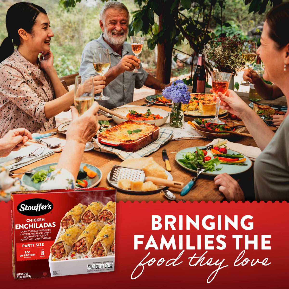 Stouffers Party Size Chicken Enchiladas Frozen Meal, 57 Ounce