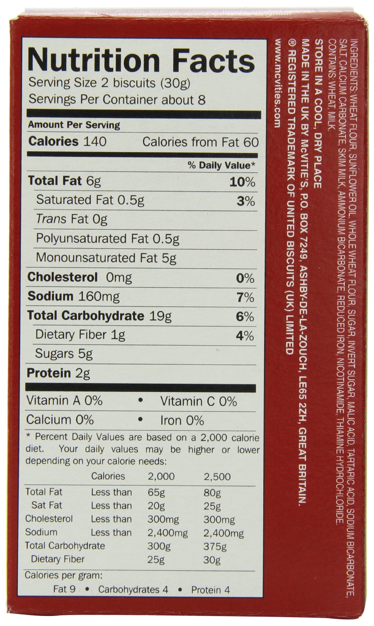 McVities Digestive Wheat Biscuits, 8.8 Ounce (Pack of 6)
