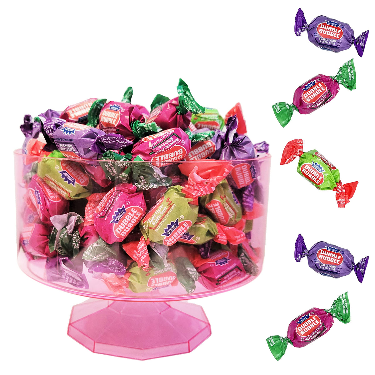 Fruidles Double Bubble Chewing Gum Balls Fruit Flavored Original & Mixed Fruit, Candy Treats, Kosher Certified Parve, Individual