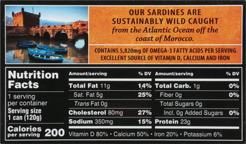 Crown Prince Sardines in Louisiana Hot Sauce, 4.25-Ounce Cans (Pack of 12)