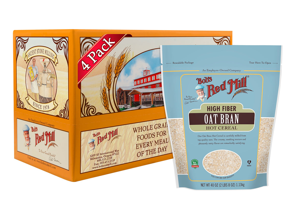 Bob'S Red Mill Oat Bran Hot Cereal 4-40 Oz Bags