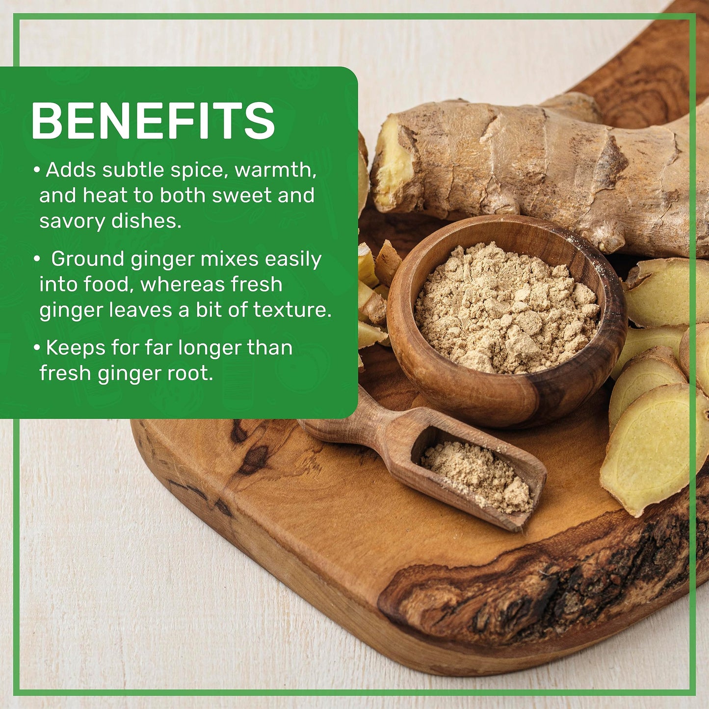 Jiva Organics Organic Ginger Root Powder, 1 LB Bulk - Non-GMO - for Cooking, Baking, Tea & More