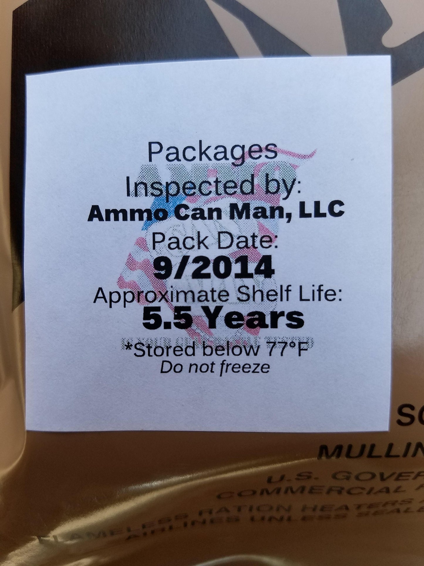 USGI Genuine Military MRE BBQ Shredded Beef Meal, Inspection Date September 2017 or Newer