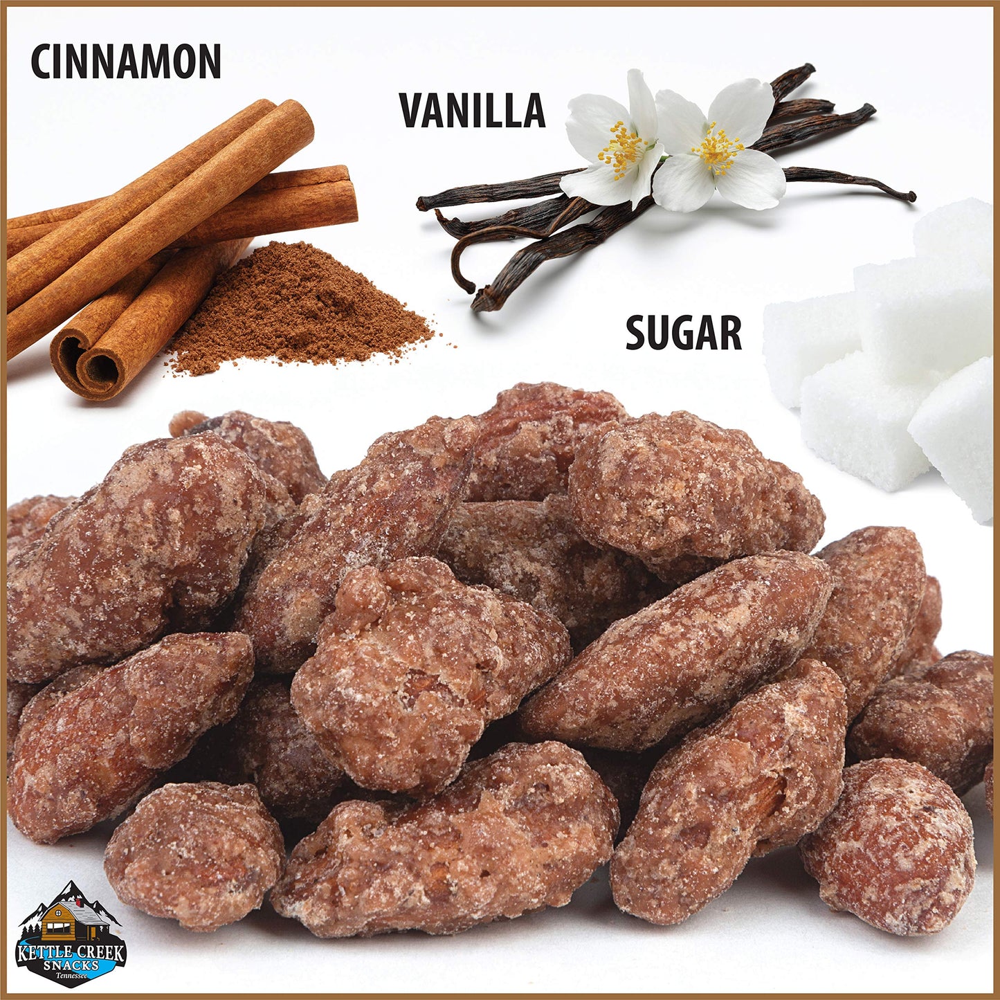 Kettle Creek Snacks Nut Combo - Cinnamon Almonds & Pecans - 24 Ounces - Individually Sealed