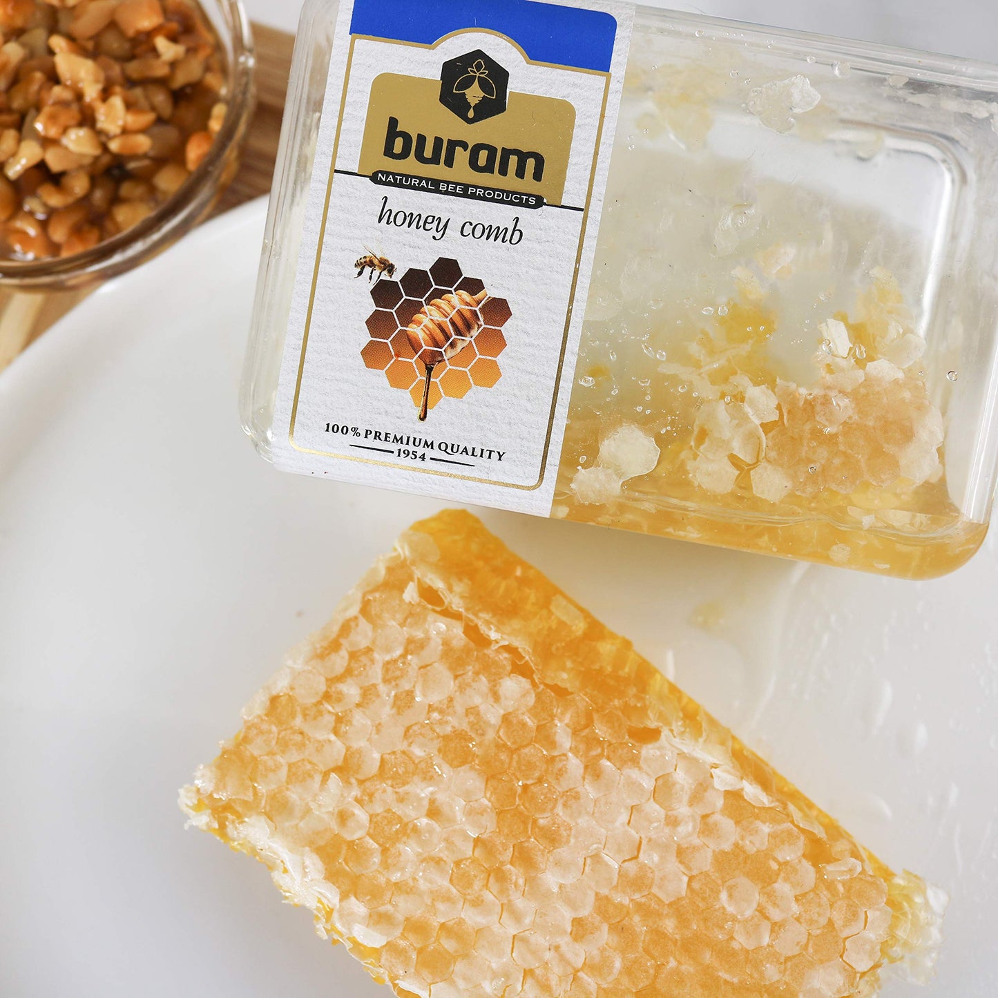 Buram Pure Gourmet Raw Honeycomb-100% All-Natural, No Additives, No Preservatives, From The Turkish Mountains 7.1 Oz Pack Of 6