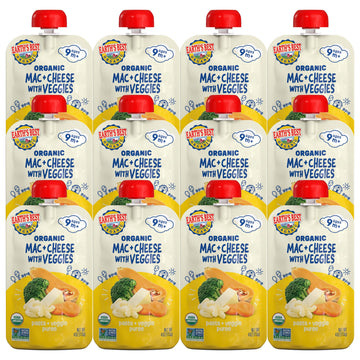 Earth'S Best Pasta + Veggie Puree Organic Mac + Cheese With Veggies 4Oz Pouch (Pack Of 12)