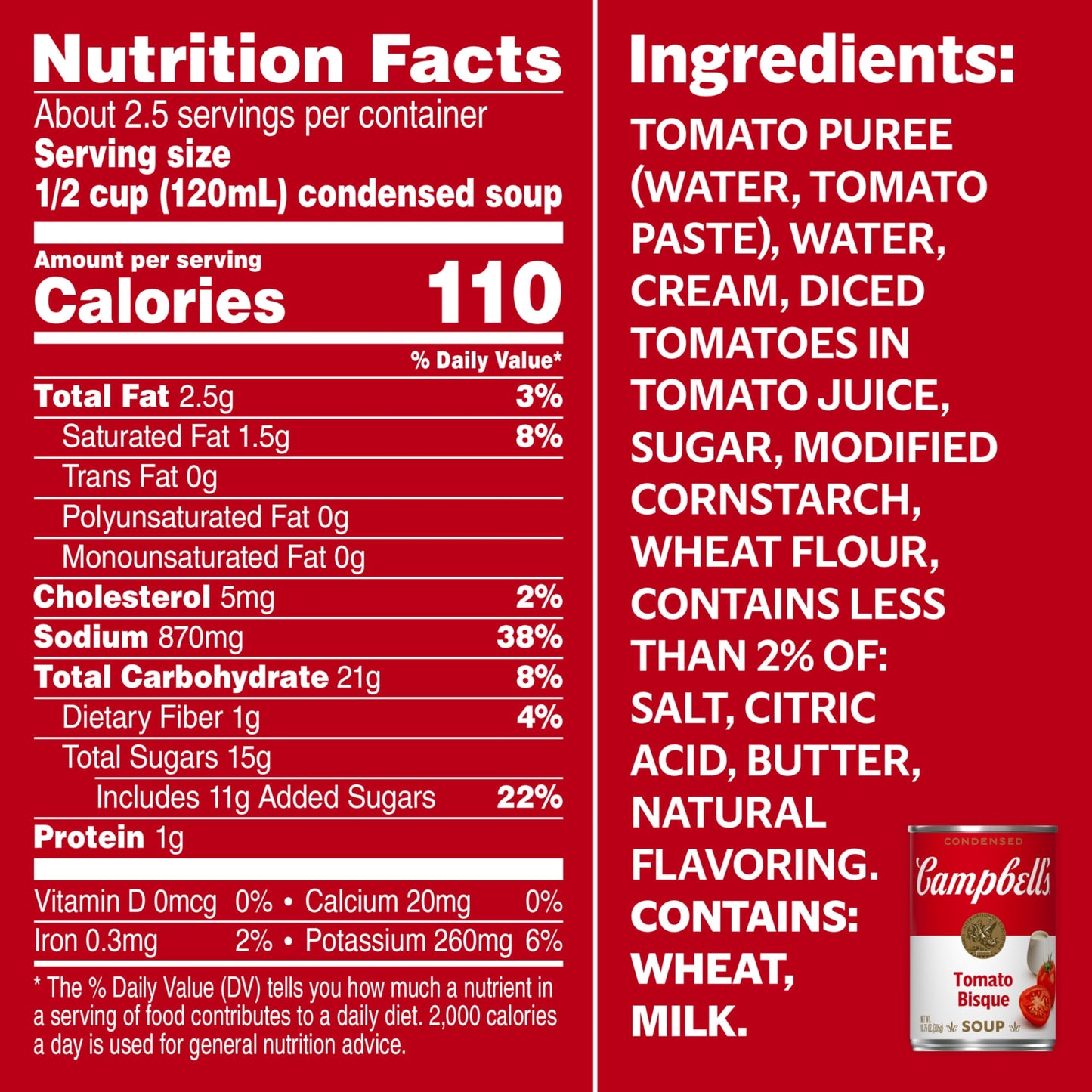 Campbell s Condensed Tomato Bisque Soup, 10.75 oz Can (12 Pack)