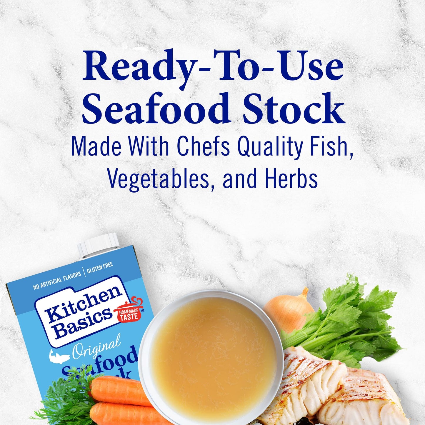 Kitchen Basics Original Seafood Stock, 32 fl oz (Pack of 4)