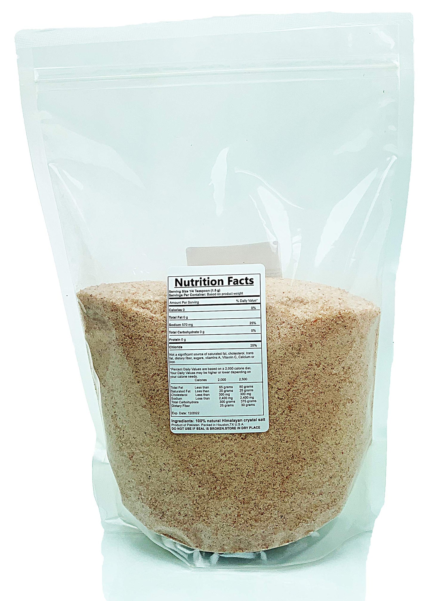 IndusClassic Himalayan Pink Cooking Salt, Fine Grain 0.5mm to 1mm, 5 Pound