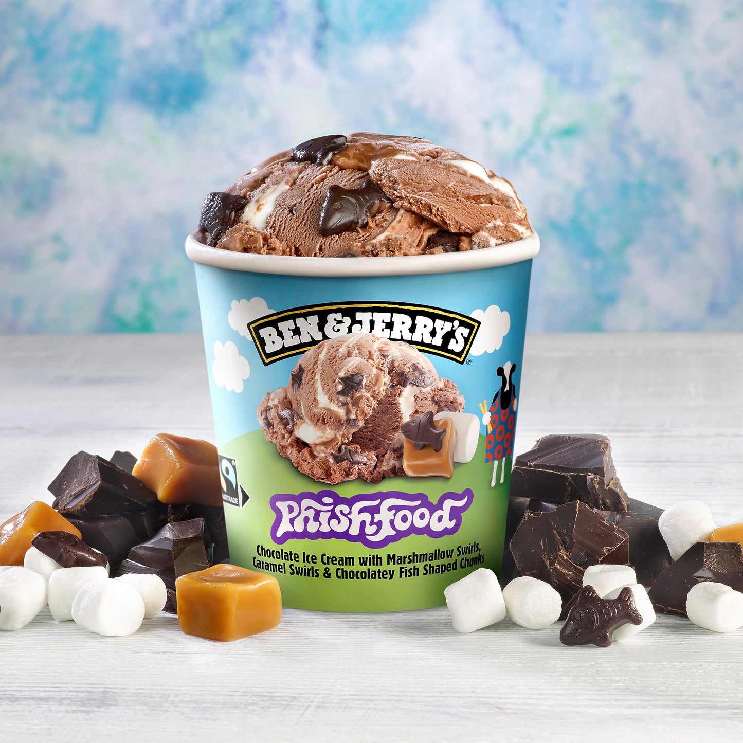 Ben & Jerrys Phish Food Ice Cream Pint Non-GMO 16 oz