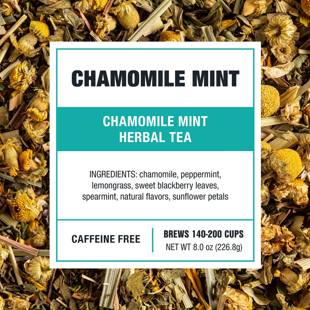 Tiesta Tea Chamomile Mint Herbal Tea Loose Leaf Bulk Pouch - 200 Cups - Caffeine-Free - Model 33135