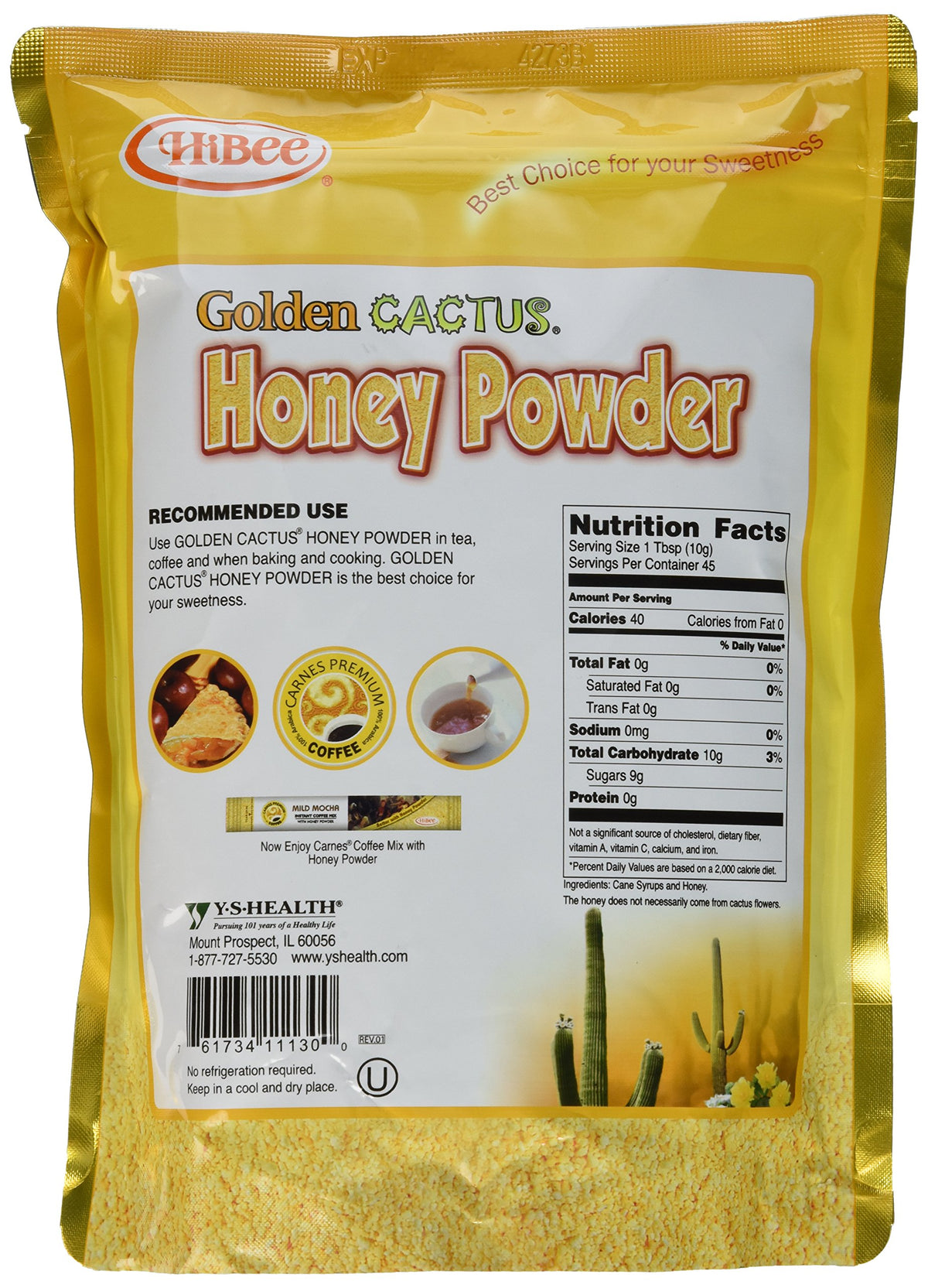 Hibee-Golden Cactus Honey Powder 16Oz X 5 Ea