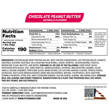 Fitcrunch Snack Size Protein Bars, Designed By Robert Irvine, 6-Layer Baked Bar, 3G Of Sugar & Soft Cake Core (18 Bars, Peanut B