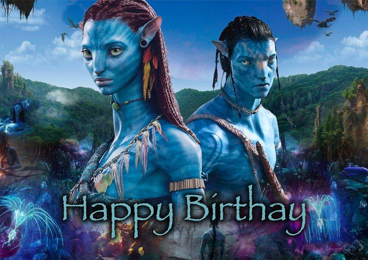 8.3 X 11.7 Inch Edible Square Cake Toppers - Blue Fantasy World Themed Birthday Party Collection Of Edible Cake Decorations