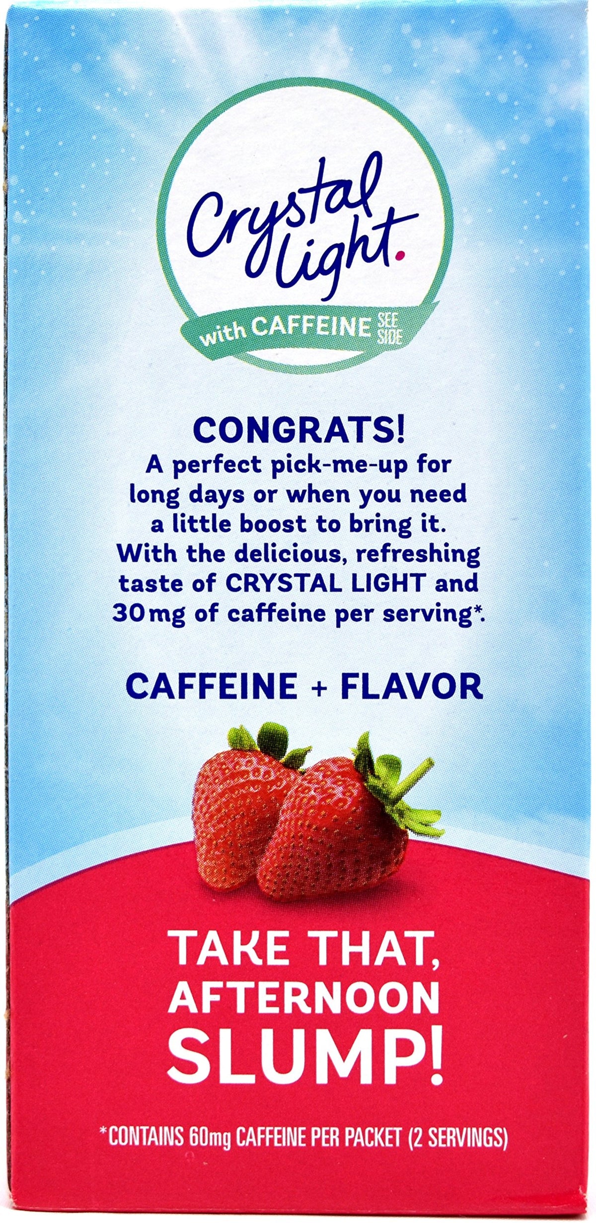 Crystal Light On The Go Wild Strawberry Drink Mix with Caffeine, 10-Pack, 0.11 Ounce Each, Pack of 6
