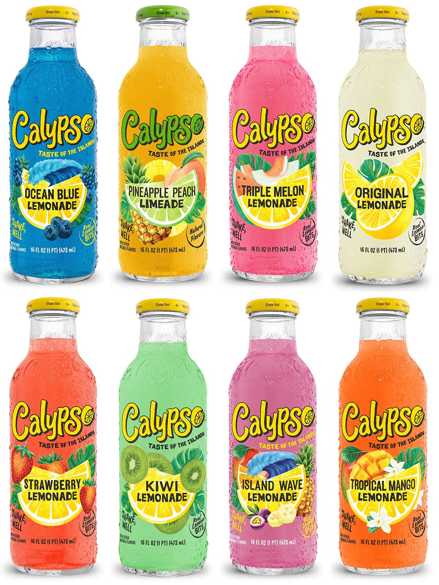 ADVENTURE BOX Calypso Lemonades 8 Flavor Variety, 16 Fl Oz (Pack of 8)