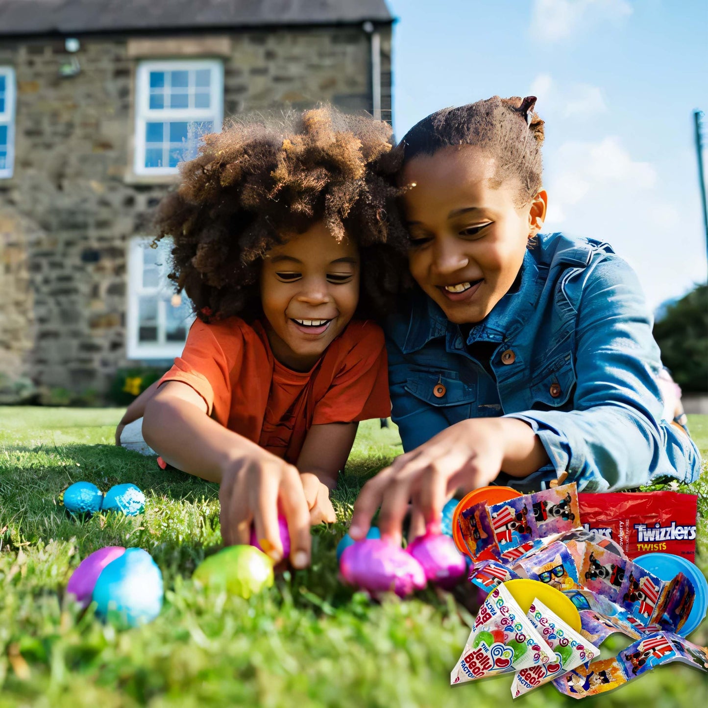 Easter Candy With Fillable Eggs, Bulk 48 Count, Colorful Plastic Fillable Easter Eggs With Individually Wrapped Assorted Spring