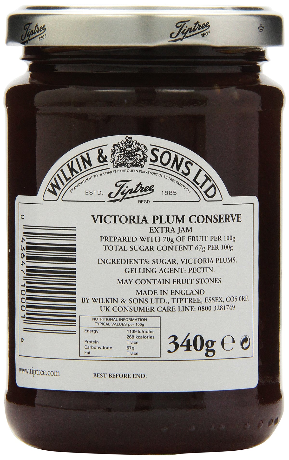 Tiptree Victoria Plum Preserve, 12 Ounce Jar