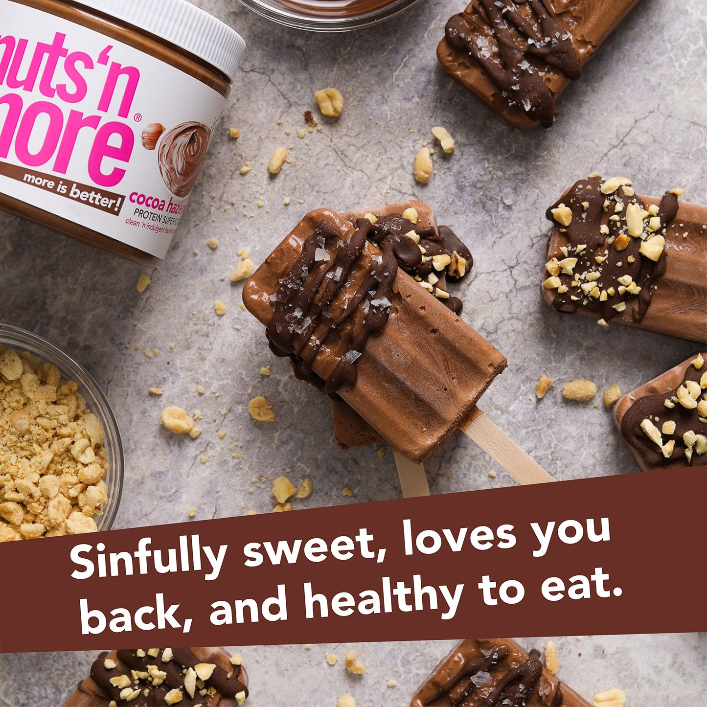Nuts N More Cocoa Hazelnut Butter Spread - High Protein, Low Carb, Low Sugar, Gluten Free, Non-GMO, All-Natural Keto Nut Butter