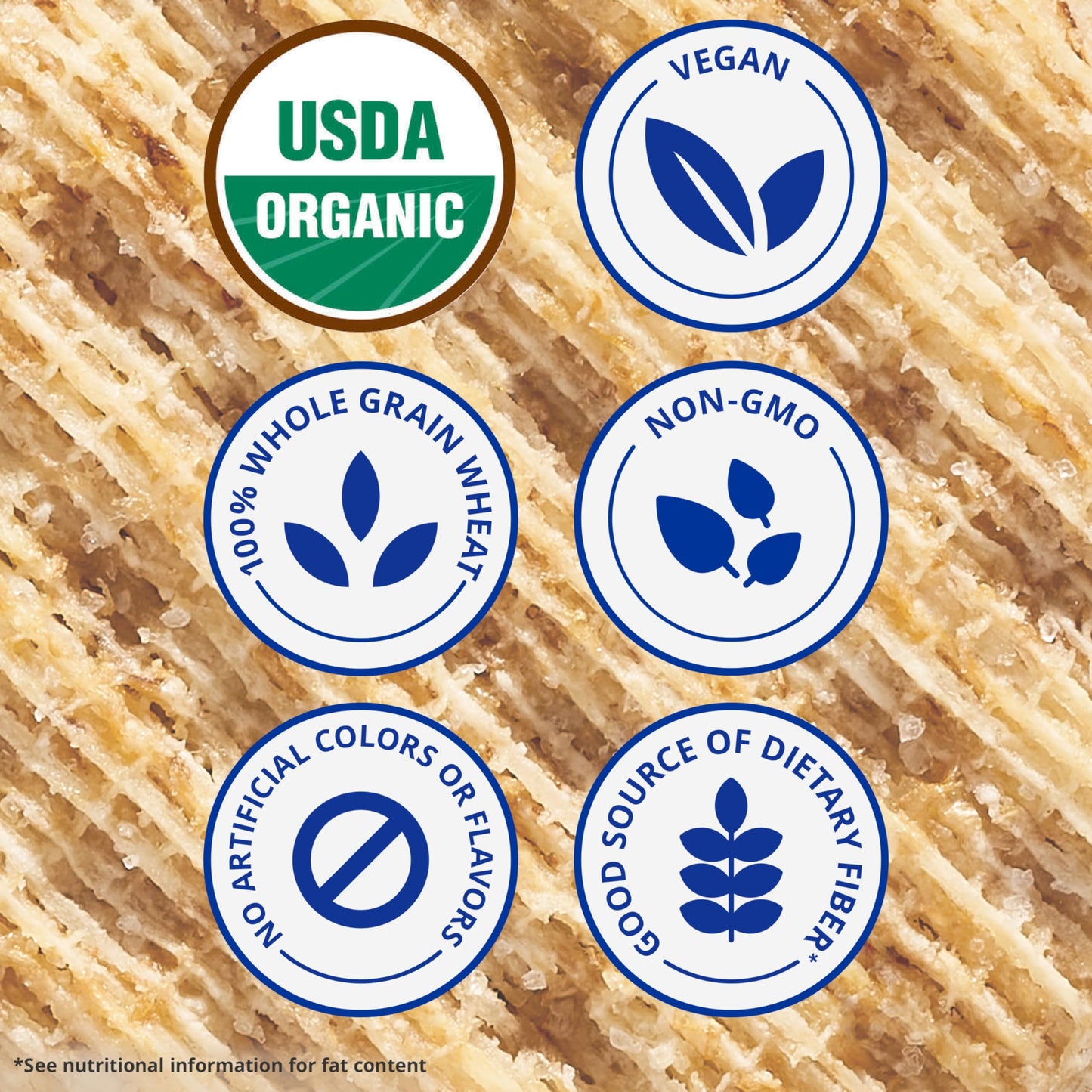 Triscuit Organic Original Whole Grain Wheat Crackers, Organic Crackers, Vegan Snacks, Bulk Lunch Snacks, 6 - 7 oz Boxes