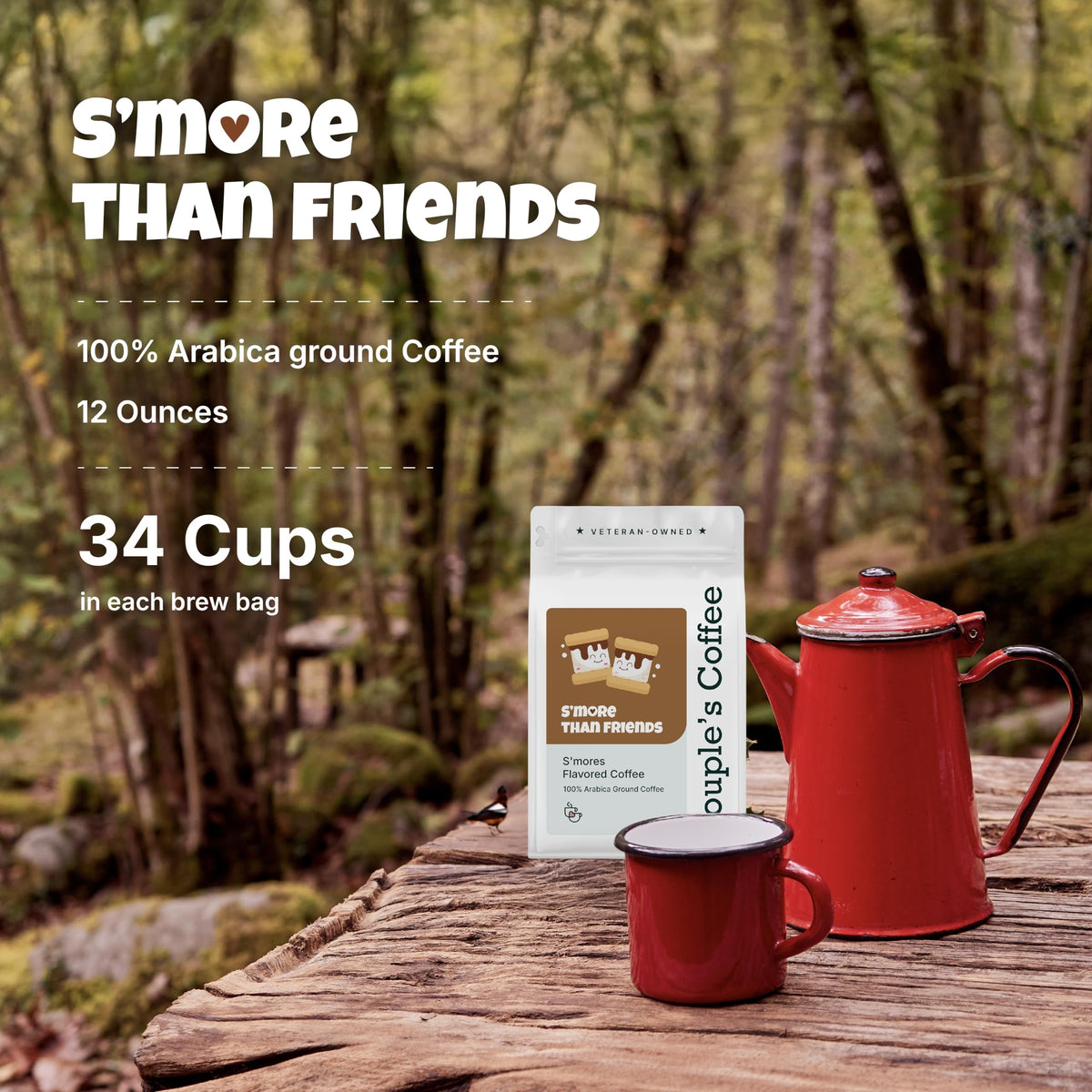 Couples Coffee Ground Coffee | Smore Than Friends | Medium Roast Smore Flavored Coffee