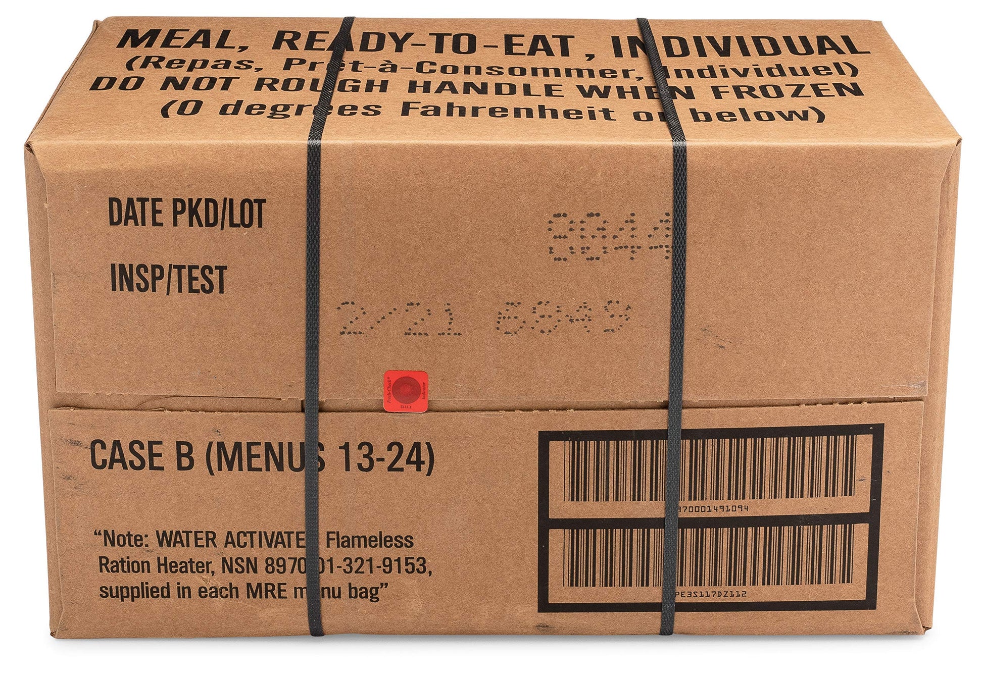 Ammo Can Man MRE Variety Pack - 12 Freeze Dried Meals with Flameless Heater for Emergency Survival & Hunting