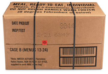 Ammo Can Man MRE Variety Pack - 12 Freeze Dried Meals with Flameless Heater for Emergency Survival & Hunting