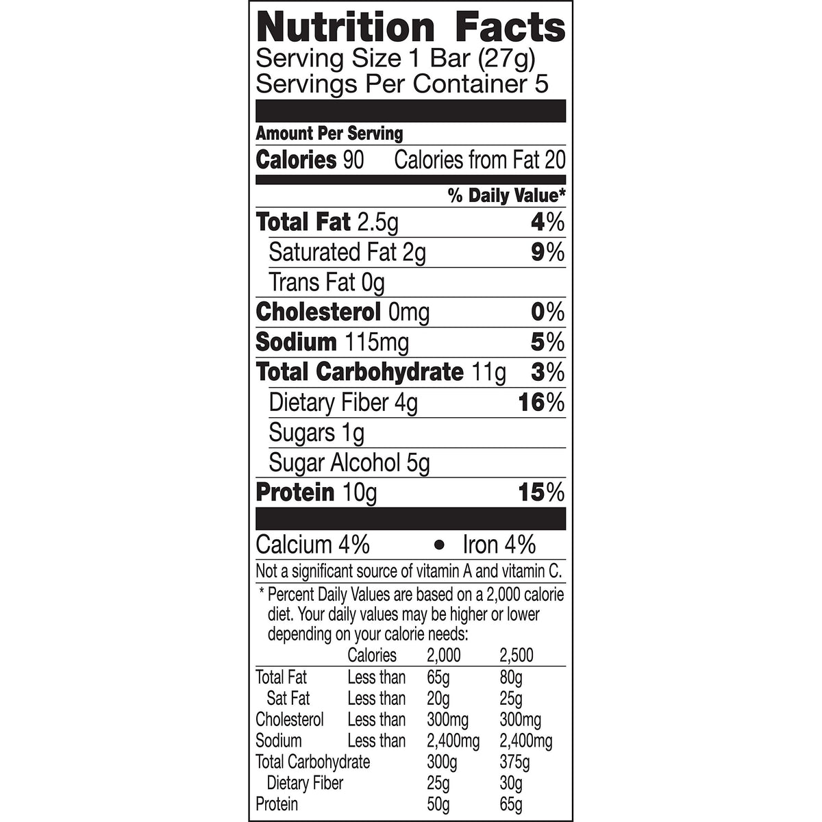 Protein One 90 Calorie Chocolate Chip Protein Bar , 4.8 Ounce (5 Count)