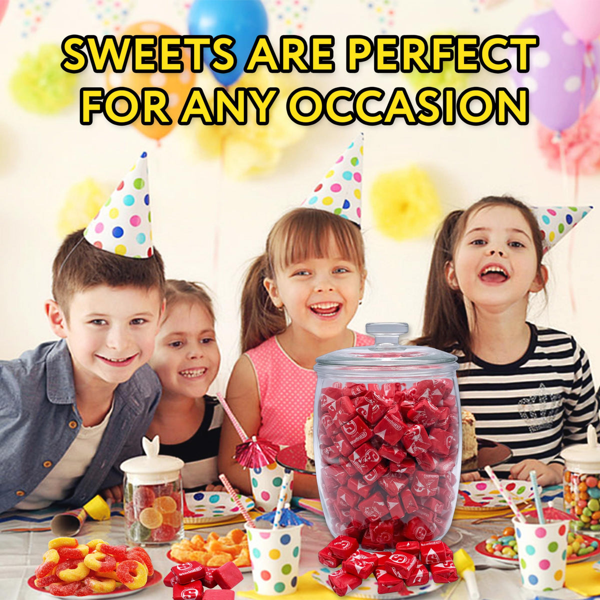 YUMMYLAND Starburst Cherry Chewy Candy - 1 LB, Red Soft Fruit Chews, Individually Wrapped Bulk Candies