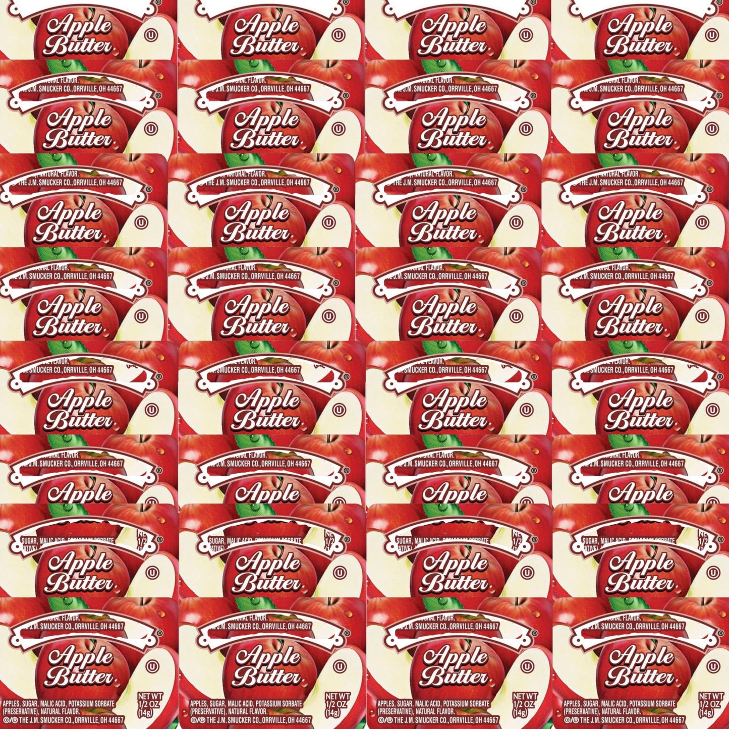 Apple Butter Single Serve Cups 0.5 oz - Pack of 25 - Individual Portions for Breakfast, Catering, Restaurants, Hotels, Cafeteria