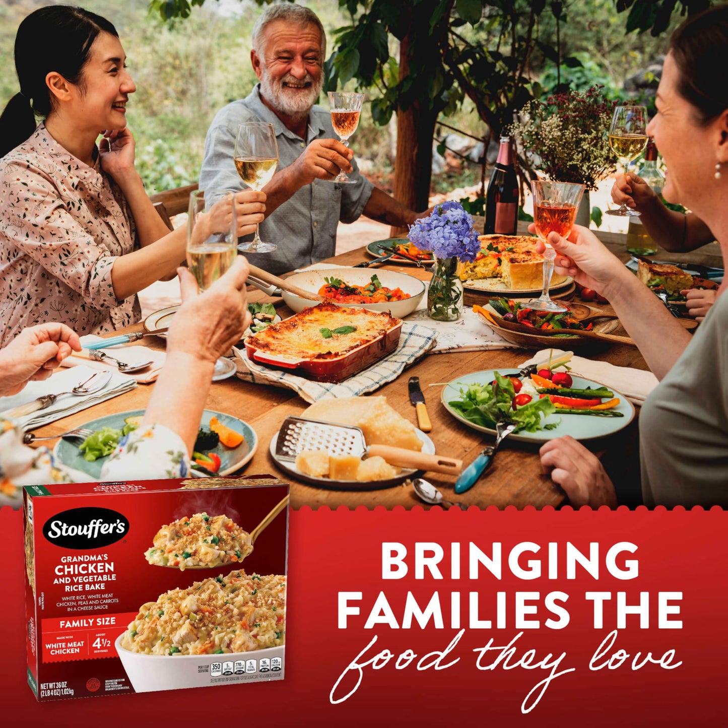 Stouffers Family Size Grandmas Chicken Vegetable Rice Bake Frozen Meal