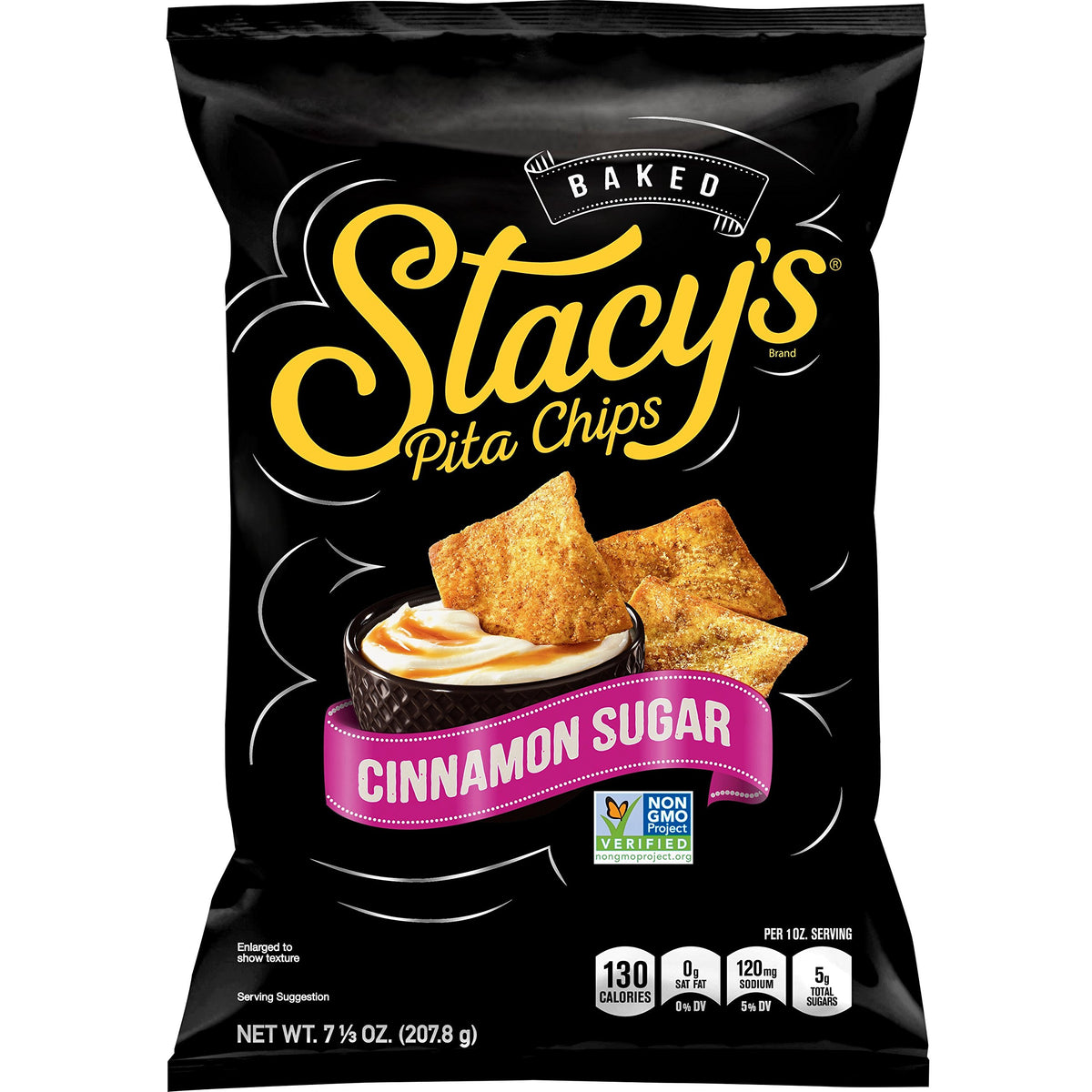 Stacys Cinnamon Sugar Flavored Pita Chips, 7.33 Ounce (Pack of 12)