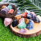 Uu Unihom 3 Lbs Bulk Rough Madagascar Stones Mix - Large 1'' Natural Raw Stones Crystal For Tumbling, Cabbing, Fountain Rocks, D