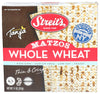 Streits, Whole Wheat Matzo, 11 oz