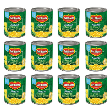 Del Monte Canned Fresh Cut Golden Sweet Whole Kernel Corn, 8.75-Ounce (Pack Of 12)