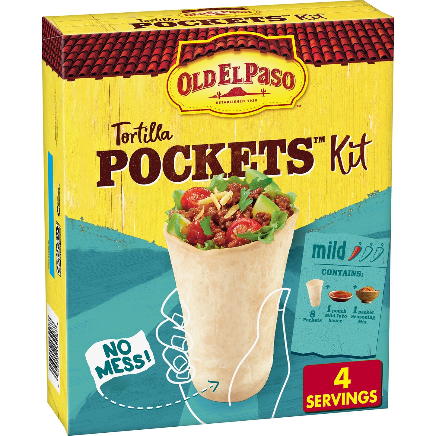 Old El Paso Tortilla Pockets Dinner Kit, 8 Count, 12.4 oz - Easy Meal Solution