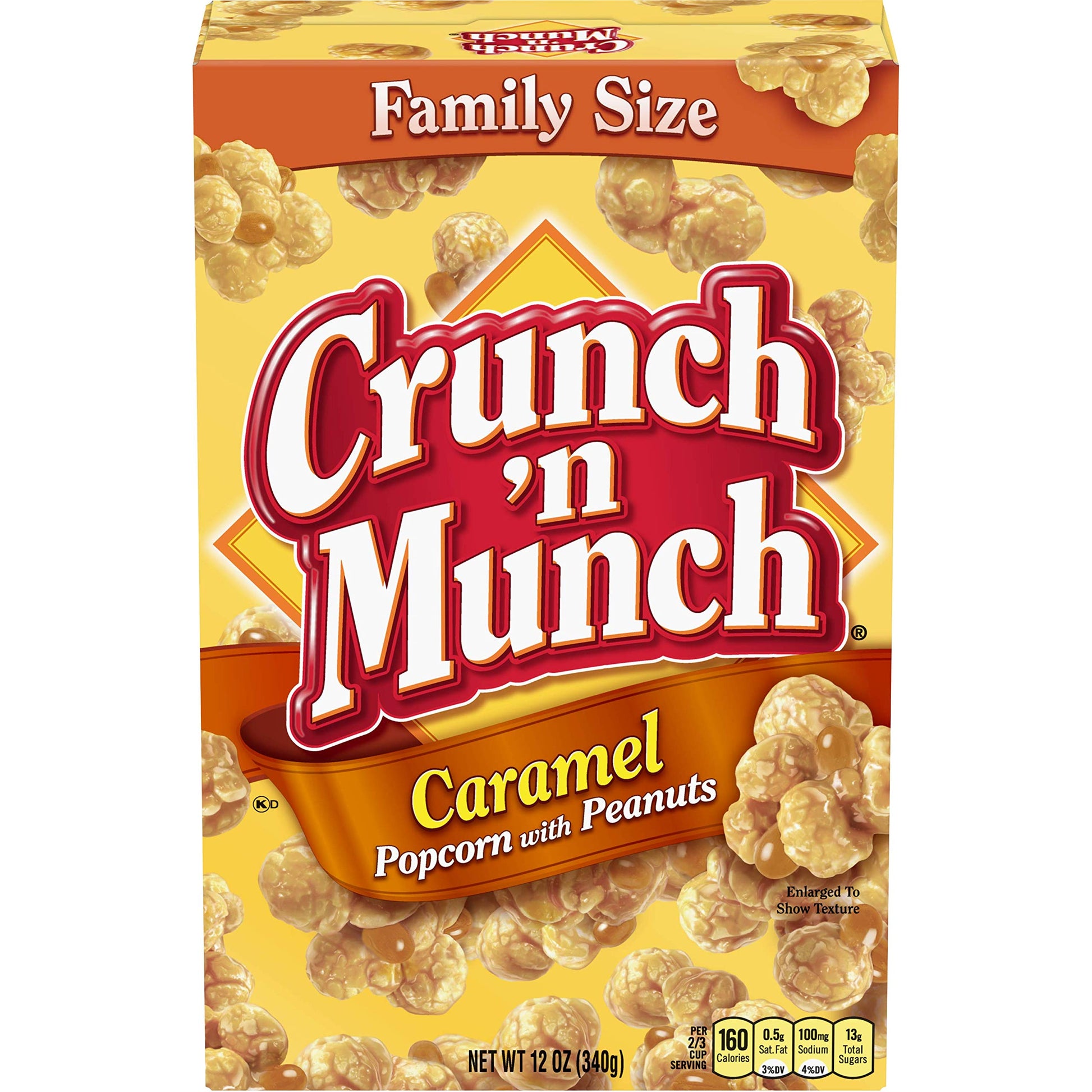 Crunch n Munch Caramel Popcorn with Peanuts, 12 Ounce
