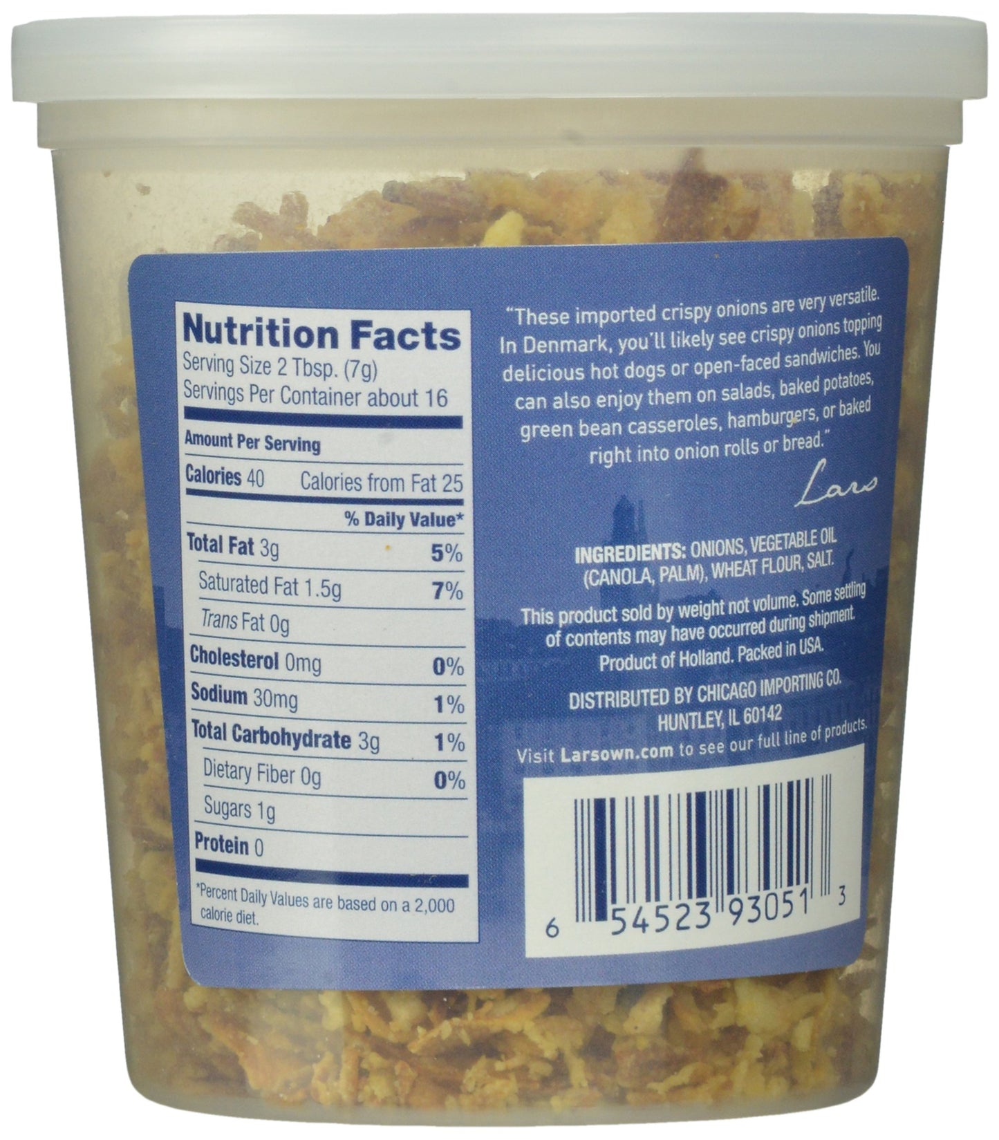 Lars Own Imported Crispy Onions 4 Ounce Package - 3 Pack