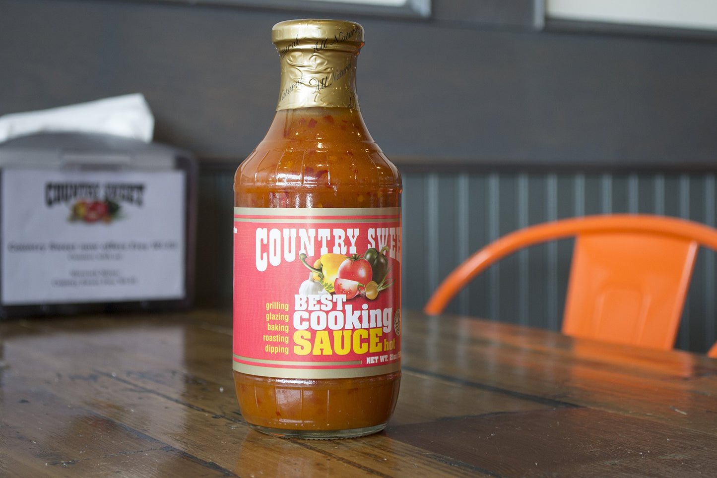 Country Sweet Sauce - Premium Cooking and Finishing Sauce, Hot, 21 oz, 1.31 lb
