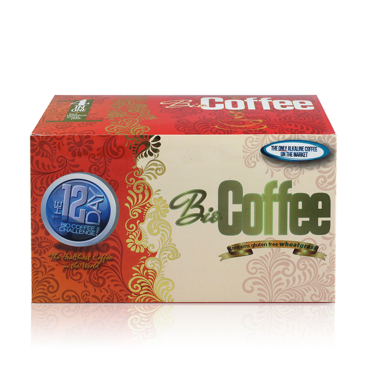 Bio Coffee- First Organic Instant Non-Dairy Alkaline Coffee (2 Boxes, 32 Total Sachets)