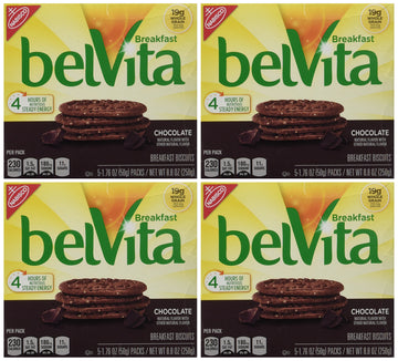 belVita Chocolate Breakfast Biscuits, 8.8 Ounce (Pack of 4)