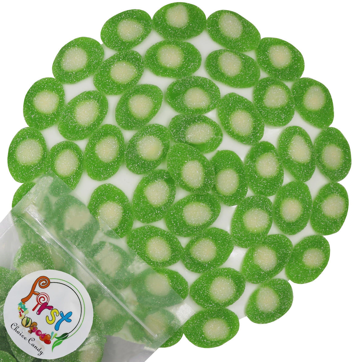 FirstChoiceCandy Gummy Fruit Candy (Sour Kiwi Slices, 5 Pound (Pack of 1))