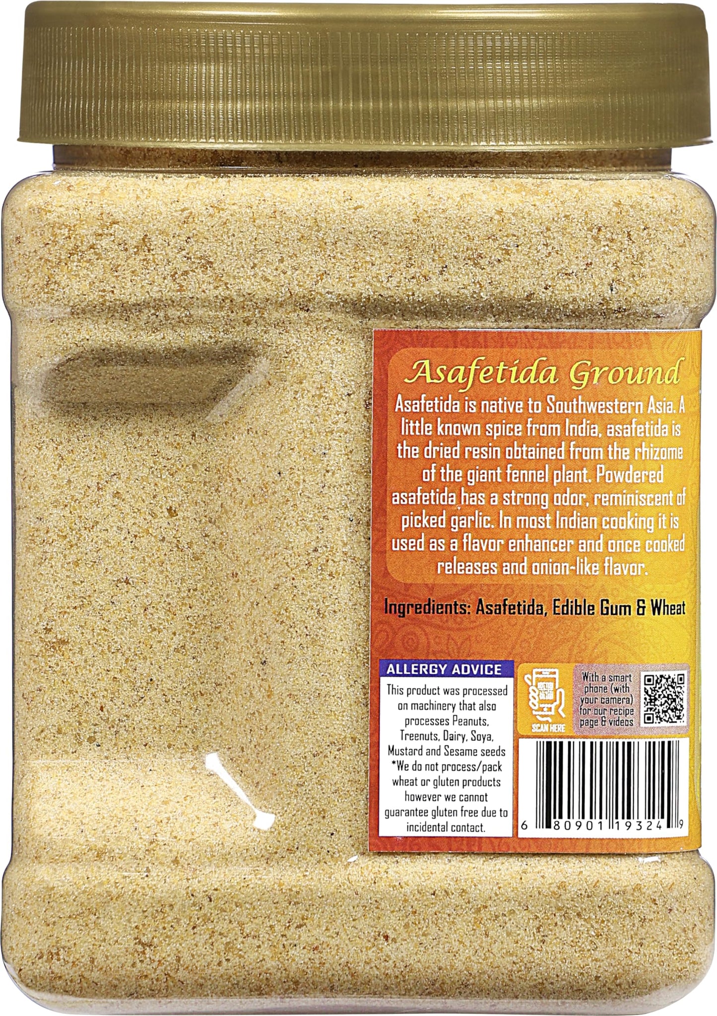 Rani Asafetida (Hing) Ground 21oz (600g) 1.3lbs PET Jar, Pack of 6 ~ All Natural | Salt Free | Vegan | Non-GMO | Asafoetida Indi