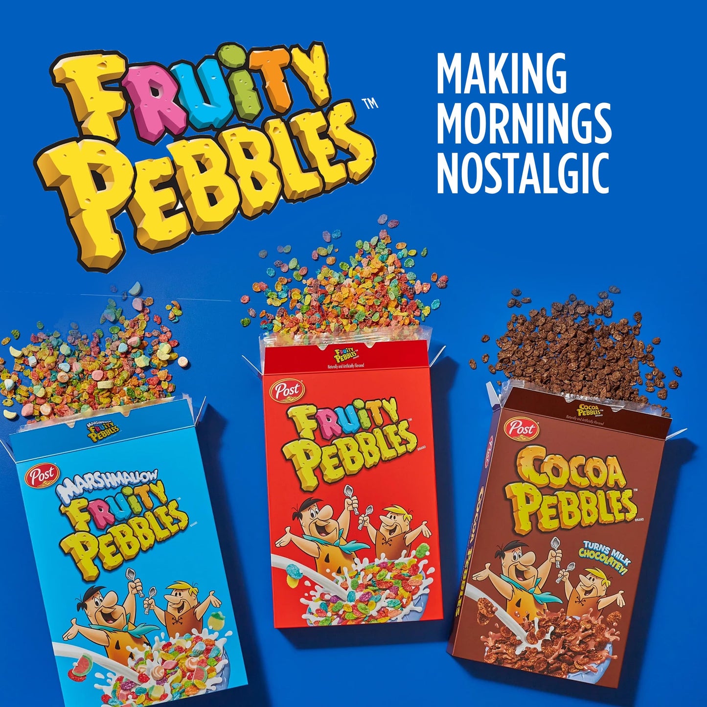 Cocoa PEBBLES Chocolatey Cereal, Gluten Free Rice Crunch, To-Go Snack, 2.0 OZ Individual Cereal Cup (Pack of 12)