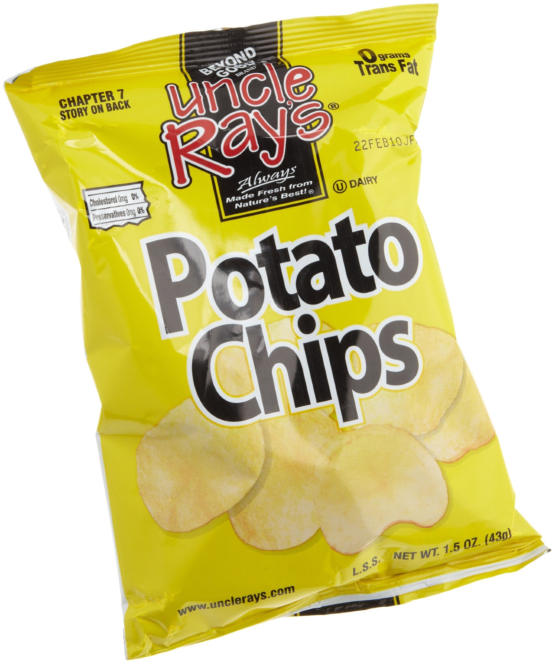 Uncle Rays Regular Potato Chips, 1.5-Ounce Bags (Pack of 60)