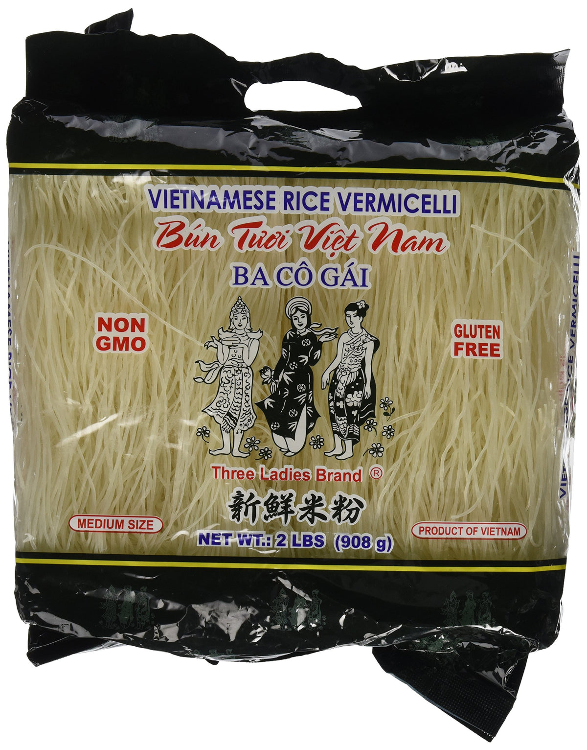 Three Ladies Brand Vietnamese Rice Vermicelli, 2Lbs (Pack Of 2)